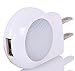 Portable Plug-in 0.7W Travel LED Night Light with USB Wall Charger - 2 Pack of White