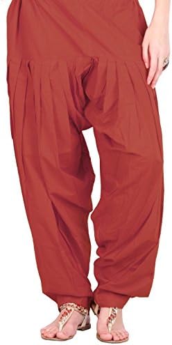 Estyle Women's Semi Patiala Bottom With Side Pockets Free Size Brown