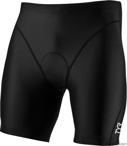 TYR Men's 7 Tri Short: Black; MD