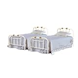 2 Twin White Headboard Footboard and Bed Frame Sets by The Furniture Cove