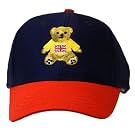 Childrens/Kids Union Jack Teddy Bear Embroidered Baseball Cap
