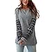 XUANOU Womens Long Sleeve Printing Casual Loose Blouse (Medium)