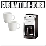 Cuisinart DGB-550BK Grind-and-Brew 12-cup Automatic Coffeemaker With Bodum 3512-01 Bistro Nouveau 10OZ. Coffee Glass Set Of 2