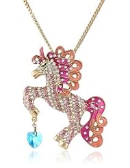 Betsey Johnson "Fairyland" Unicorn Pendant Necklace, 19"