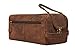 Leaderachi - 100% Pure Genuine Real Vintage Hunter Leather Handmade Unisex Toiletry Travel Bag ["TRANI" (MUSKAT)] RS.1799.00