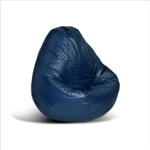 Elite Products Navy Vinyl Kids Bean Bag Chair
