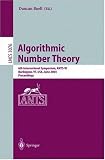 Algorithmic Number Theory: 6th International Symposium, ANTS-VI, Burlington, VT, USA, June 13-18, 2004, Proceedings (Lecture Notes in Computer Science)