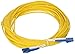 C2G 37464 OS2 Fiber Optic Cable - LC-LC 9/125 Duplex Single-Mode PVC Fiber Cable, Yellow (49.2 Feet, 15 Meters)