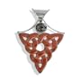 Sterling Silver Red Jasper Celtic Design and Checkerboard Garnet Pendant By Sajen