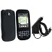 Black Silicone Skin Case for Palm Pixi + Car Charger