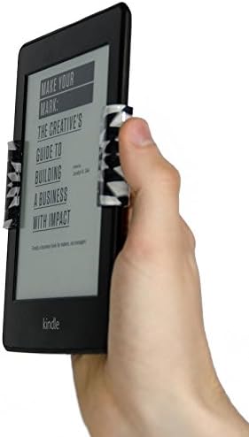 EZHold - Hand Holder for Kindle, Tablets & eBook Readers, Black & White Crown