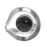 Sterling Silver Round Onyx Ring