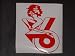 Girl Ridding Buick Turbo 6 Logo Decal