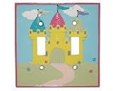 PRINCESS castle DOUBLE light SWITCHPLATE COVER girls