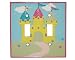 PRINCESS castle DOUBLE light SWITCHPLATE COVER girls