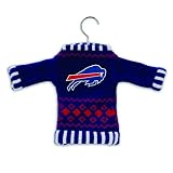 Pack of 3 NFL Buffalo Bills Sweater Christmas Ornaments on Hangers