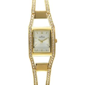 AK Anne Klein Ladies Gold-Tone Crystal Accented Watch #10-7138SVGB by AK Anne Klein