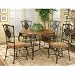 Search : Ivy Hill 5 Piece Dining Collection (Antique Pecan) (30"H x 48"W x 48"D)