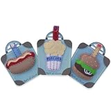 Best of Chums Name Tag Set - Hamburger Hot Dog... by Best of Chums