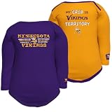 NFL Gerber Minnesota Vikings Infant Purple-Gold Territory 2-Pack Long Sleeve Creeper Set (6-12 Months)