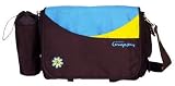 Little Company Spice Classic Shoulder Bag in Chocolate Brown and Sunny Lime