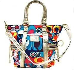 Coach Signature Poppy Spotlight Shoulder Bag Purse 13830