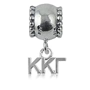 Kappa Kappa Gamma Silver Daisy Charm Bead