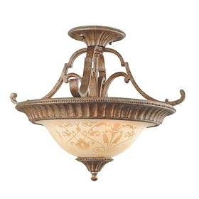 Royce Lighting RSF2250-82 Belcaro 2-Light Ceiling Fixture with Cream Sandblasted Glass,... by Royce Lighting