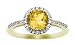 10k Yellow Gold, November Birthstone, Citrine and Diamond Ring, Size 6