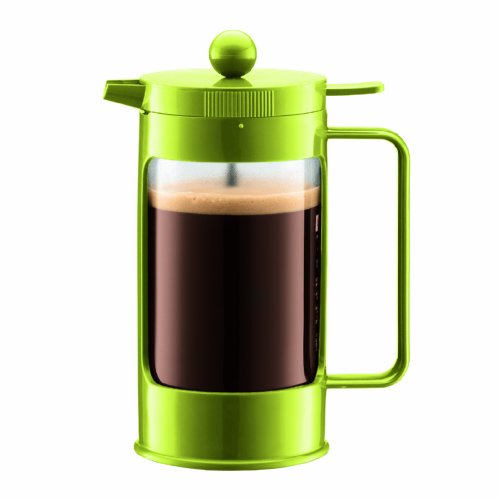 Bodum Bean French Press Coffeemaker with Locking Lever Lid, 3-Cup (12-Ounce), Green