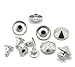 Housweety 100 Sets Silver Tone Cone Spike Rivet Studs Spots 12mm(4/8
