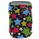 Hard Snap-on Shield RUBBERIZED With COLORED STARS Design Faceplate Cover Sl ....