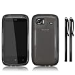 HTC 7 MOZART TPU SILIKON SCHUTZ HUELLE CASE COVER TASCHE IN SCHWARZ + 2 x STYLUS STIFT