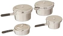 Darice 2318-43 Miniature Stovetop Cookware, Silver
