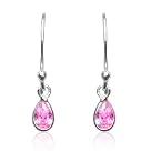 Tomas Sterling Silver Crystal Teardrop Dangle Earrings - Pink