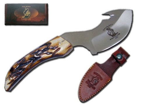 New Fixed Blade Hunting Knife w Sheath & Bone Handle New Fixed Blade Hunting Knife w Sheath & Bone Handle Hunting Knives