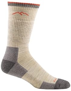 Darn Tough Vermont Men's Merino Wool Boot Cushion Hiking Socks, Oatmeal, Large