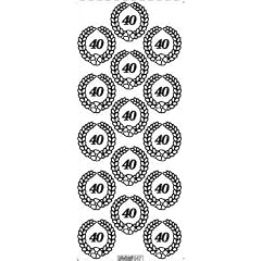 Konturensticker Jubil�umszahlen 40 gold PU 347