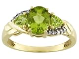 10KT 1.75CTW PERIDOT AND DIAMOND ACCENT RING