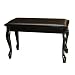 Cameron & Sons CS-10 EBSA-QA Piano Bench, Curved Legs With Music Storage, Padded Top (Black)