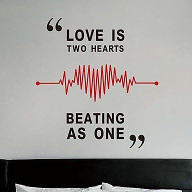 Wall Stickers Wall Decals, Modern Creative romantic love English ECG PVC Wall Stickers -HSE
