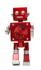 Robot Character Clock - Red Robot Clock