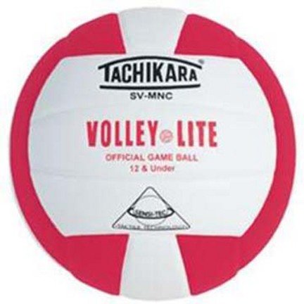 Tachikara "Volley-Lite" Sensi-Tec Composite Leather Volleyball (Scarlet / White)