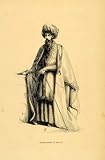 1843 Engraving Costume Persian Islamic Cleric Mullah - Original Engraving