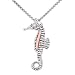 Wyland Seahorse Necklace with Mother of Pearl in Sterling Silver