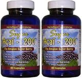 Max Strength Acai Berry 2 x 60 Capsules - 60 Days Supply - Health & Energy Supplement