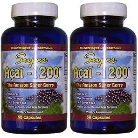 Max Strength Acai Berry 2 x 60 Capsules - 60 Days Supply - Health & Energy Supplement