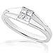 1/4ctw 14k White Gold Princess Diamond Engagement Ring (HI/I1)