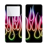 Rainbow Neon Flames - Apple iPod nano 1G (1st Generation) 1GB/ 2GB/ 4GB Protector Skin Decals - Faceplates