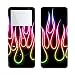 Rainbow Neon Flames - Apple iPod nano 1G (1st Generation) 1GB/ 2GB/ 4GB Protector Skin Decals - Faceplates